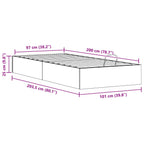 Estructura de Cama Ottoman con Almacenamiento 100 x 200 cm