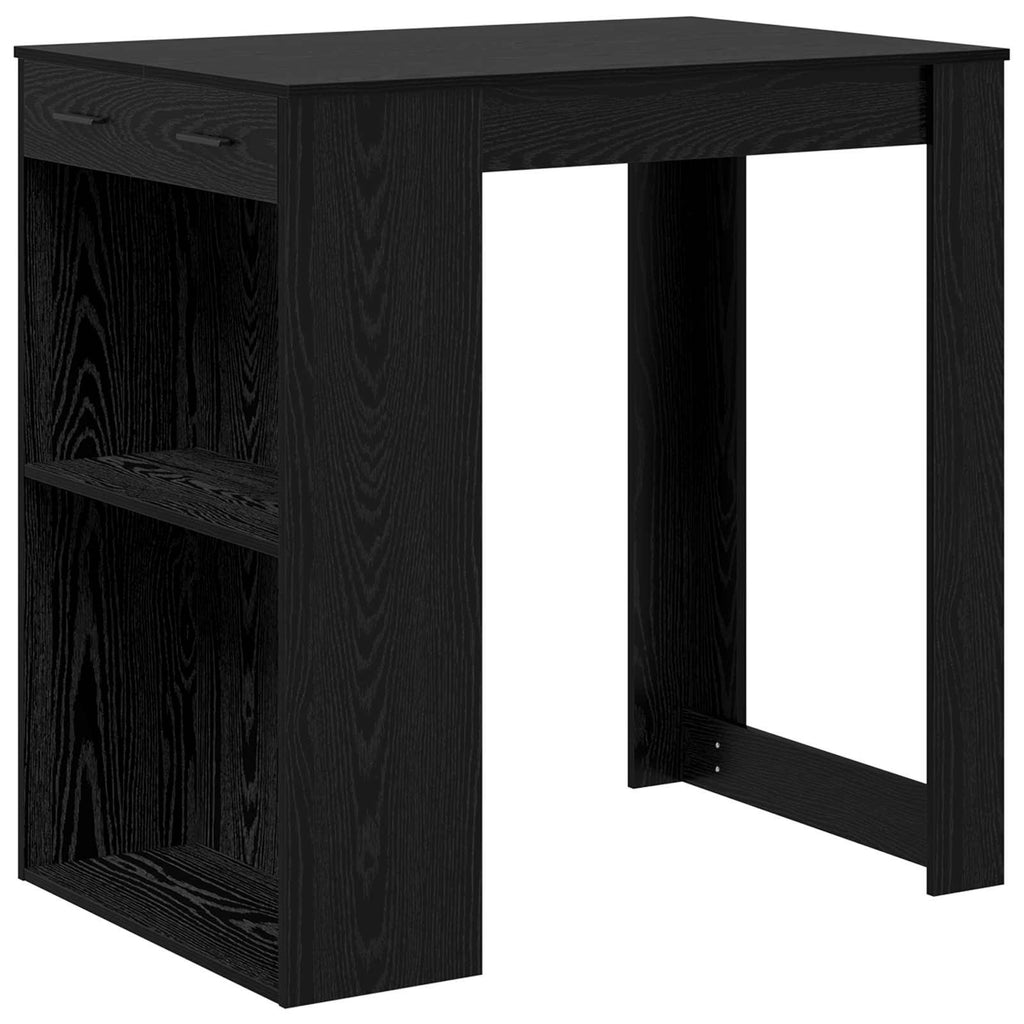 Mesa de Bar con cajón Roble Negro 102 x 70 x 103,5 cm