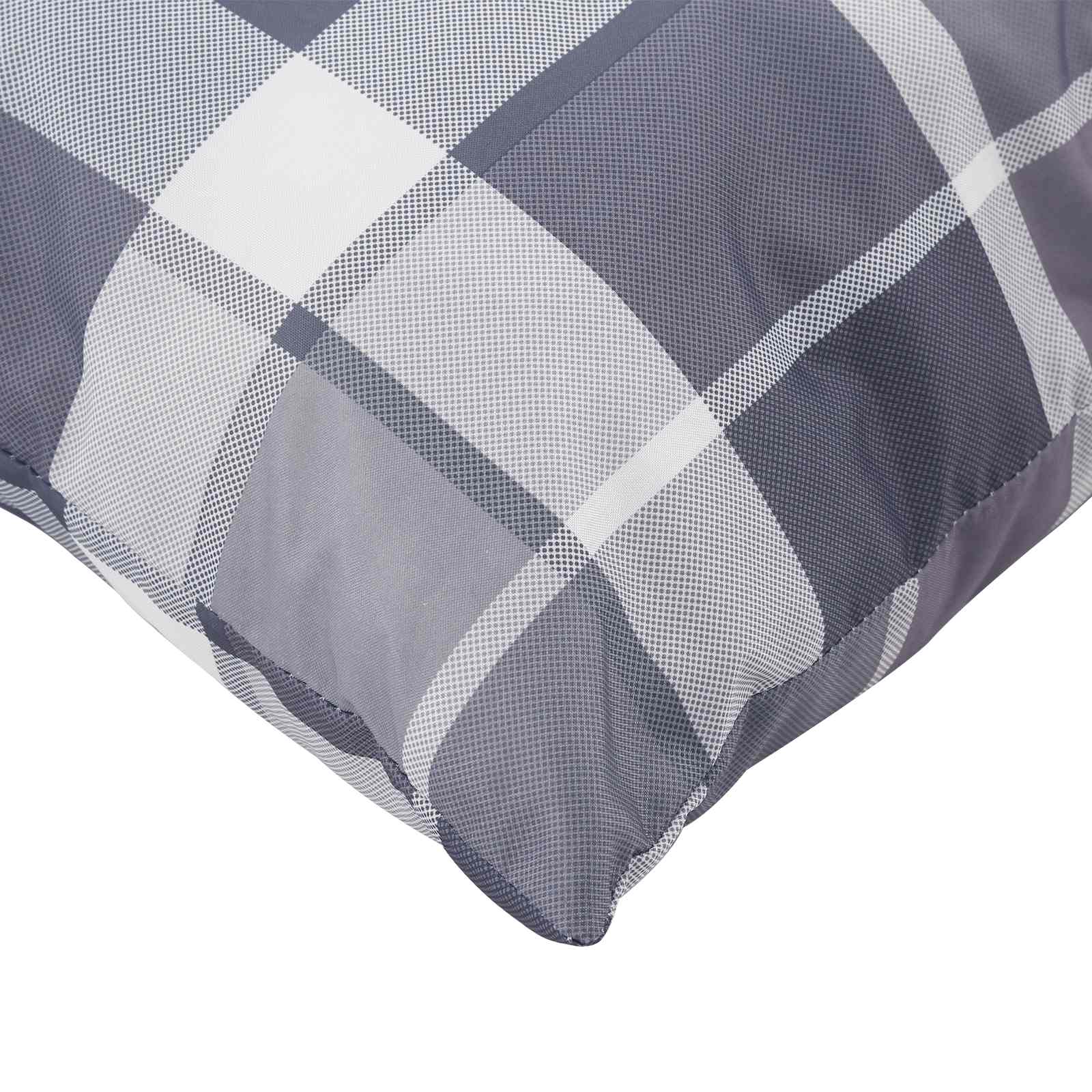 Cojín de exterior a cuadros 4 pcs Cuadro Gris 40 x 40 cm Tela