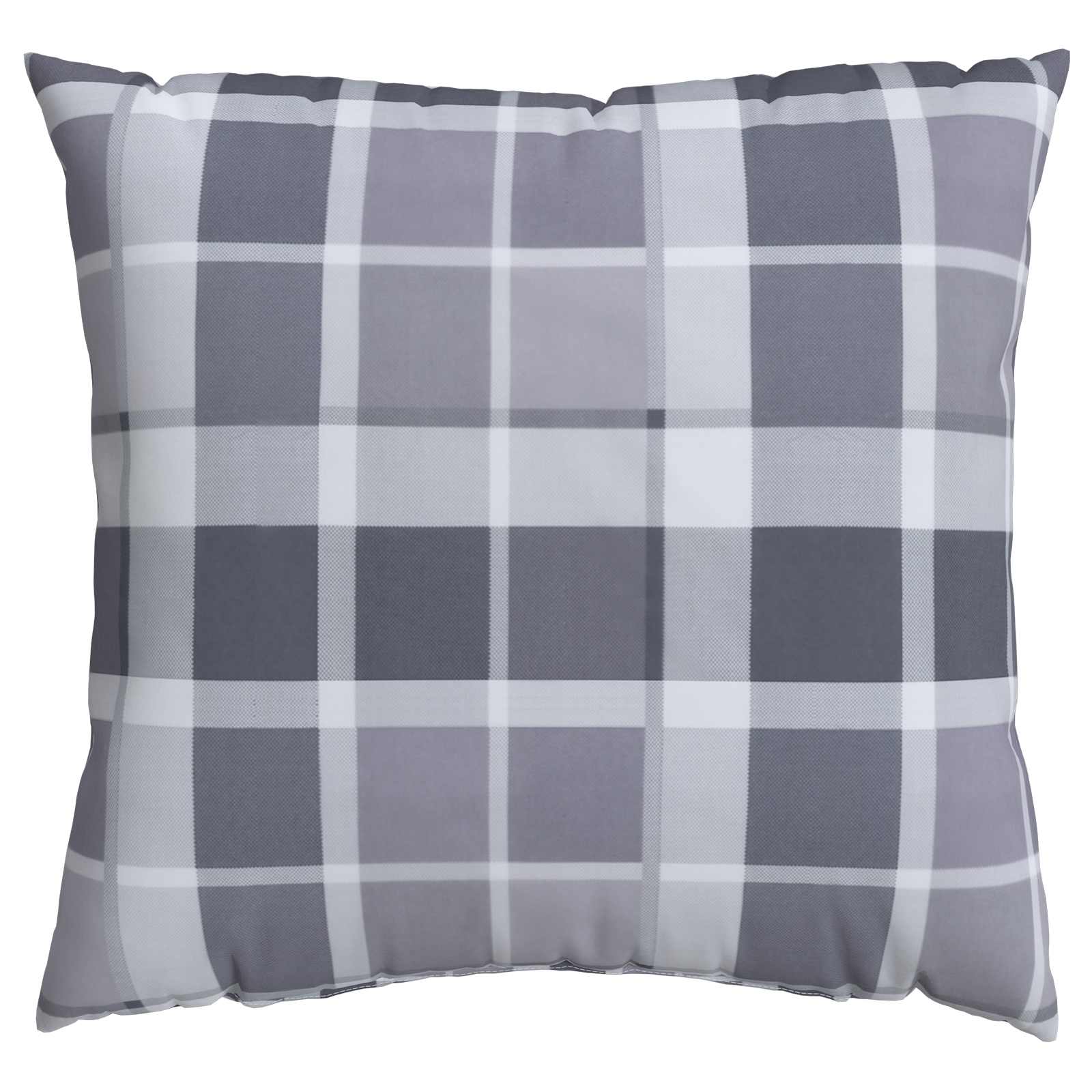 Cojín de exterior a cuadros 4 pcs Cuadro Gris 40 x 40 cm Tela