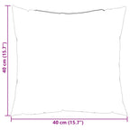 Cojín de exterior a cuadros 4 pcs Cuadro Gris 40 x 40 cm Tela