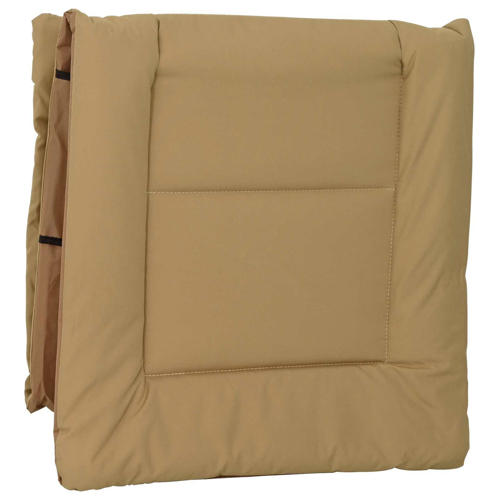 Tumbona plegable con cojín 2 pcs Beige