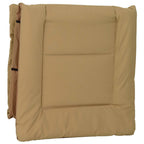 Tumbona plegable con cojín 2 pcs Beige