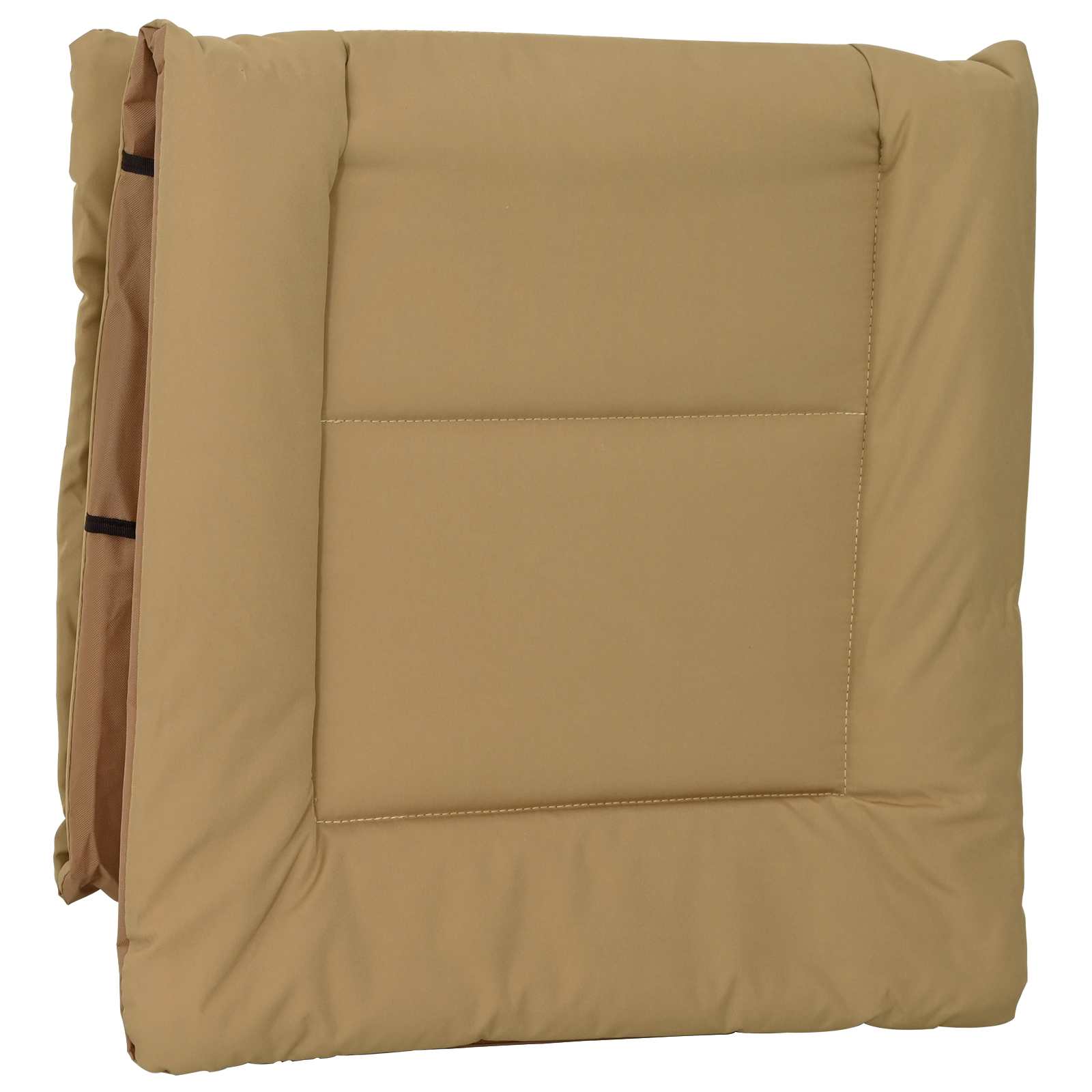 Tumbona plegable con cojín 2 pcs Beige