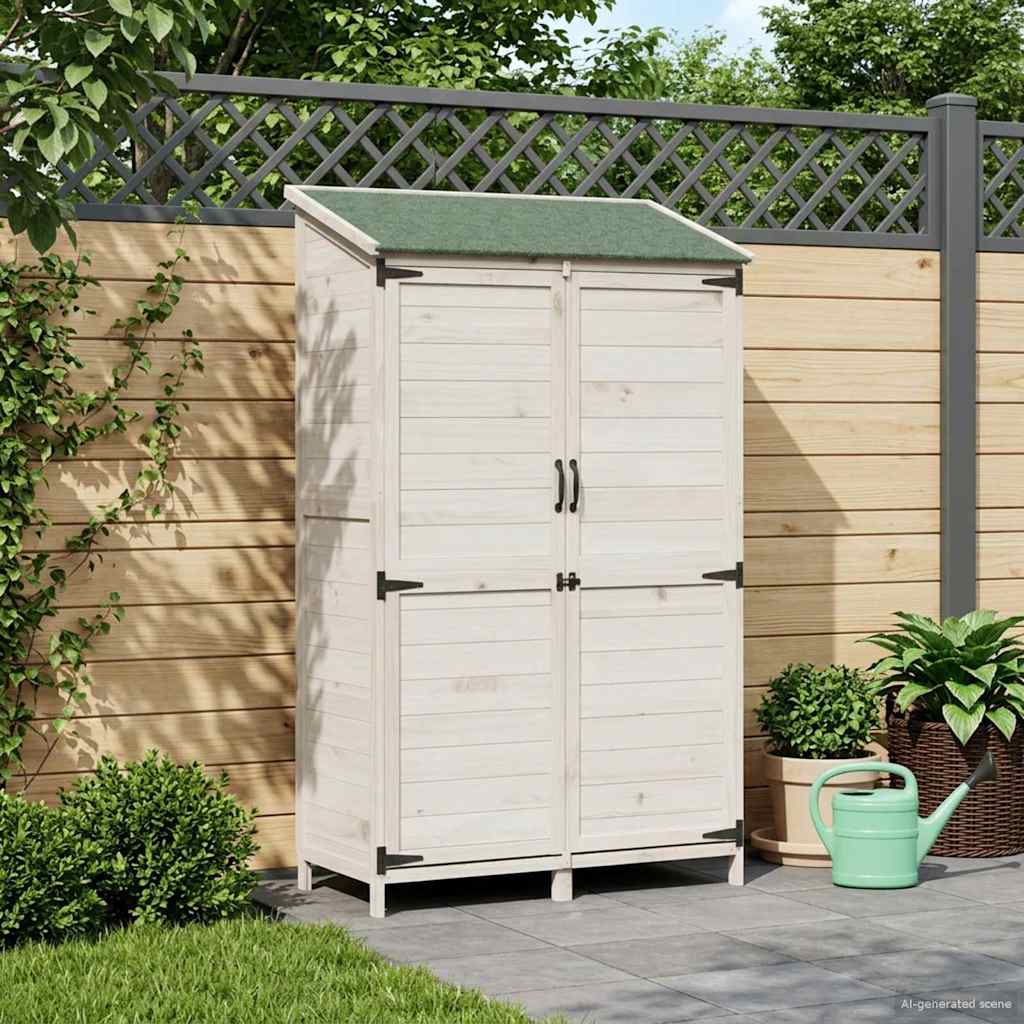 White Garden Shed 106.5 x 56 x 113.5 cm
