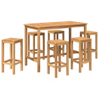 Conjunto de Bar al Aire Libre 7 pcs Natural