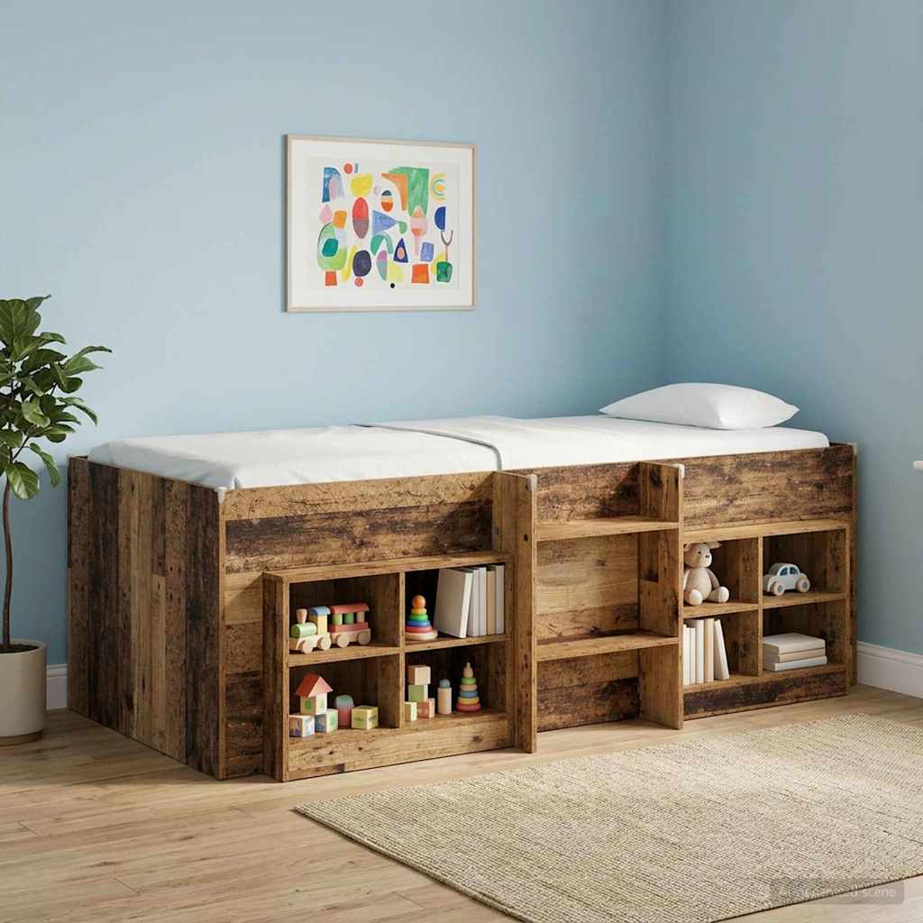 Kids' High Bed Frame 2 pcs White 193 x 96.1 x 68.5 cm
