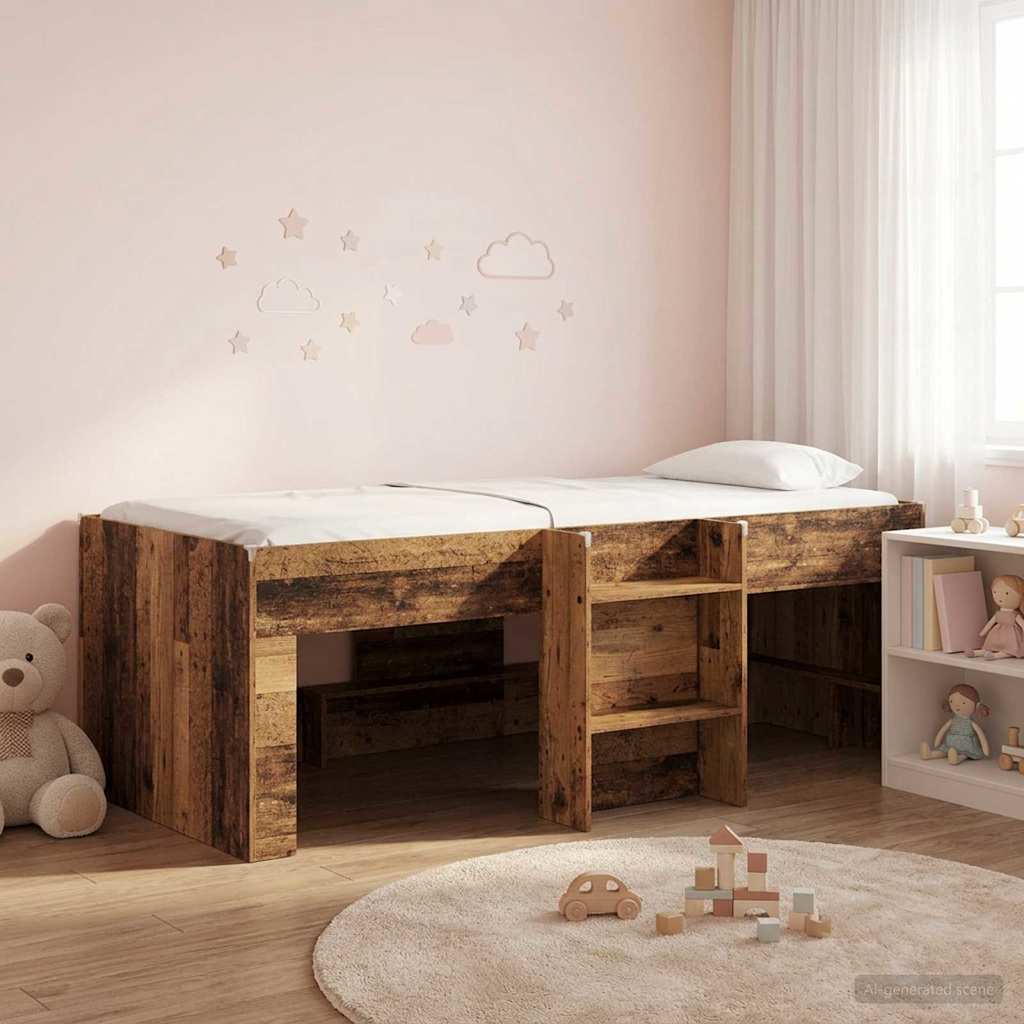 Kids' High Bed Frame 2 pcs White 193 x 96.1 x 68.5 cm