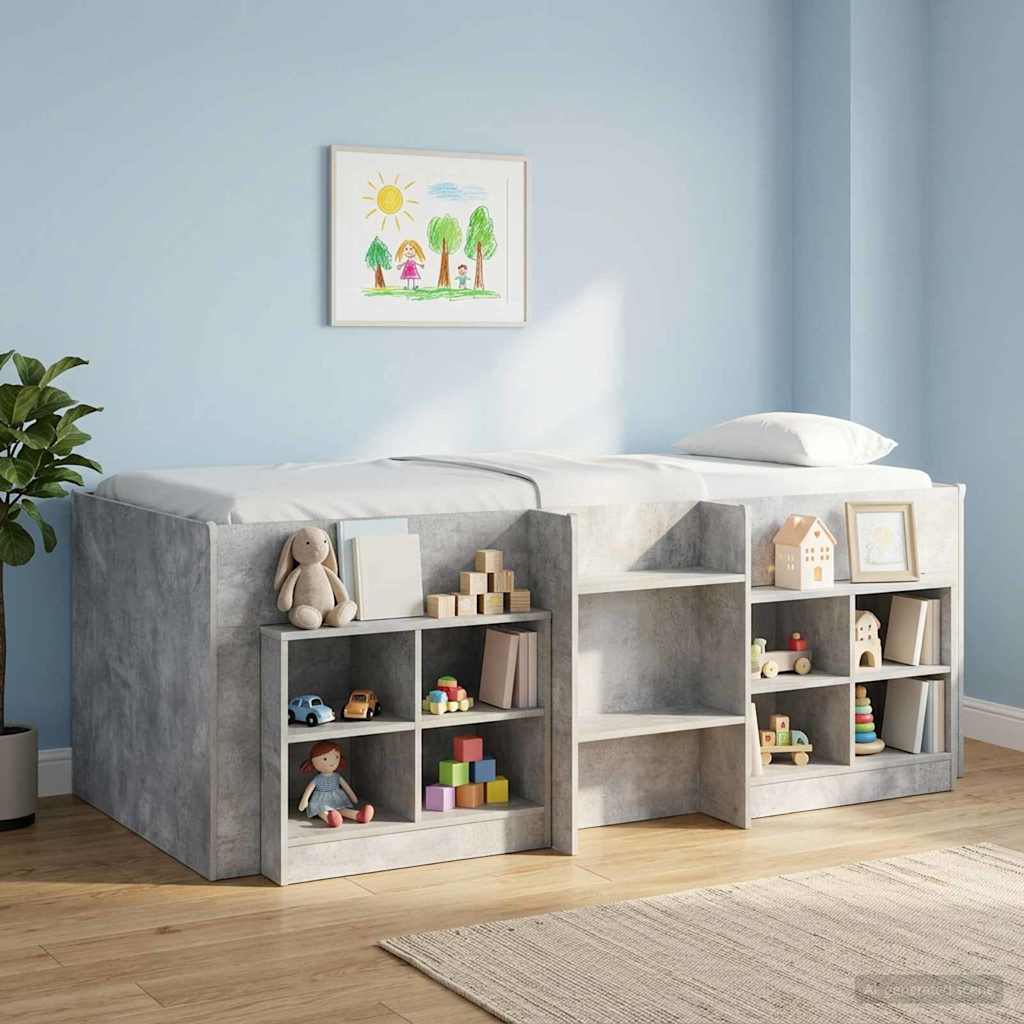 Kids' High Bed Frame 2 pcs White 193 x 96.1 x 68.5 cm