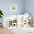 Marco de Cama Alta para Niños 2 pcs Blanco 193 x 96,1 x 68,5 cm
