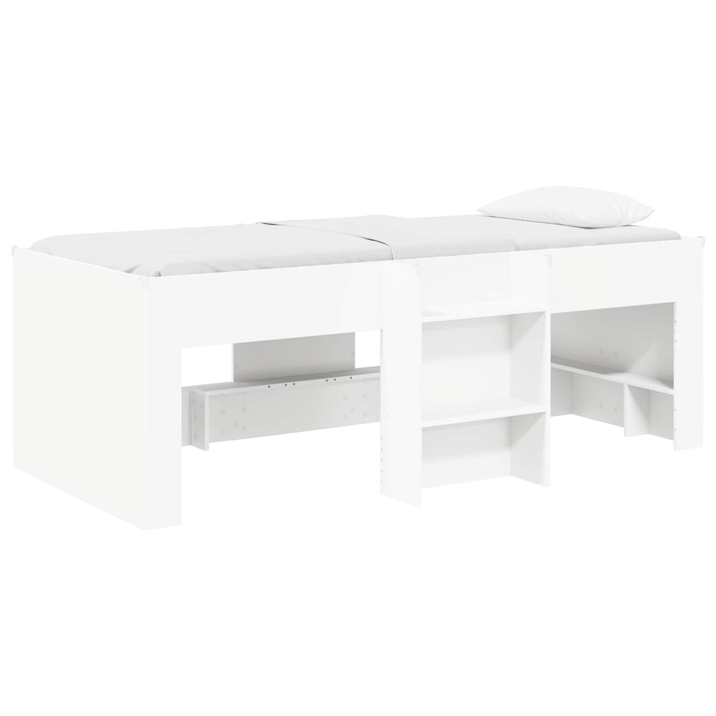 Marco de Cama Alta para Niños 2 pcs Blanco 193 x 96,1 x 68,5 cm