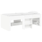Marco de Cama Alta para Niños 2 pcs Blanco 193 x 96,1 x 68,5 cm