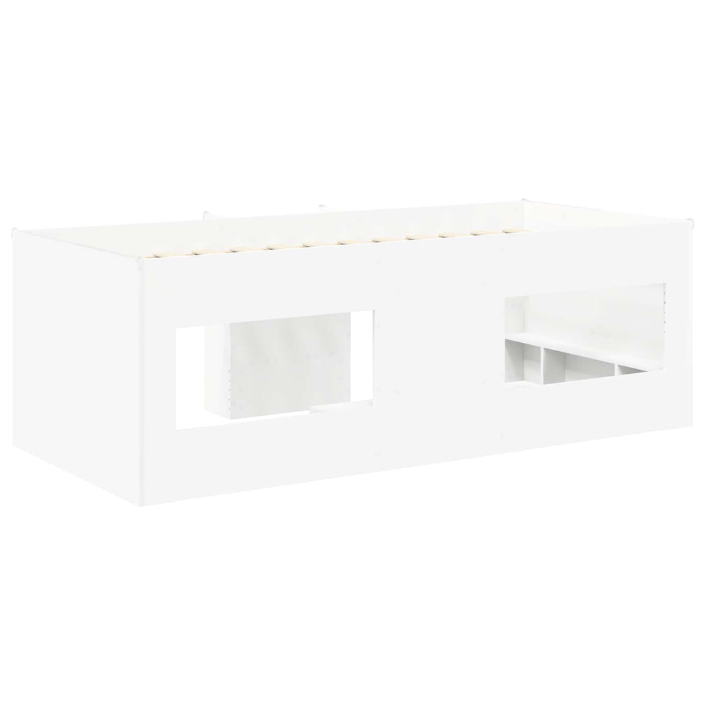 Marco de Cama Alta para Niños 2 pcs Blanco 193 x 96,1 x 68,5 cm