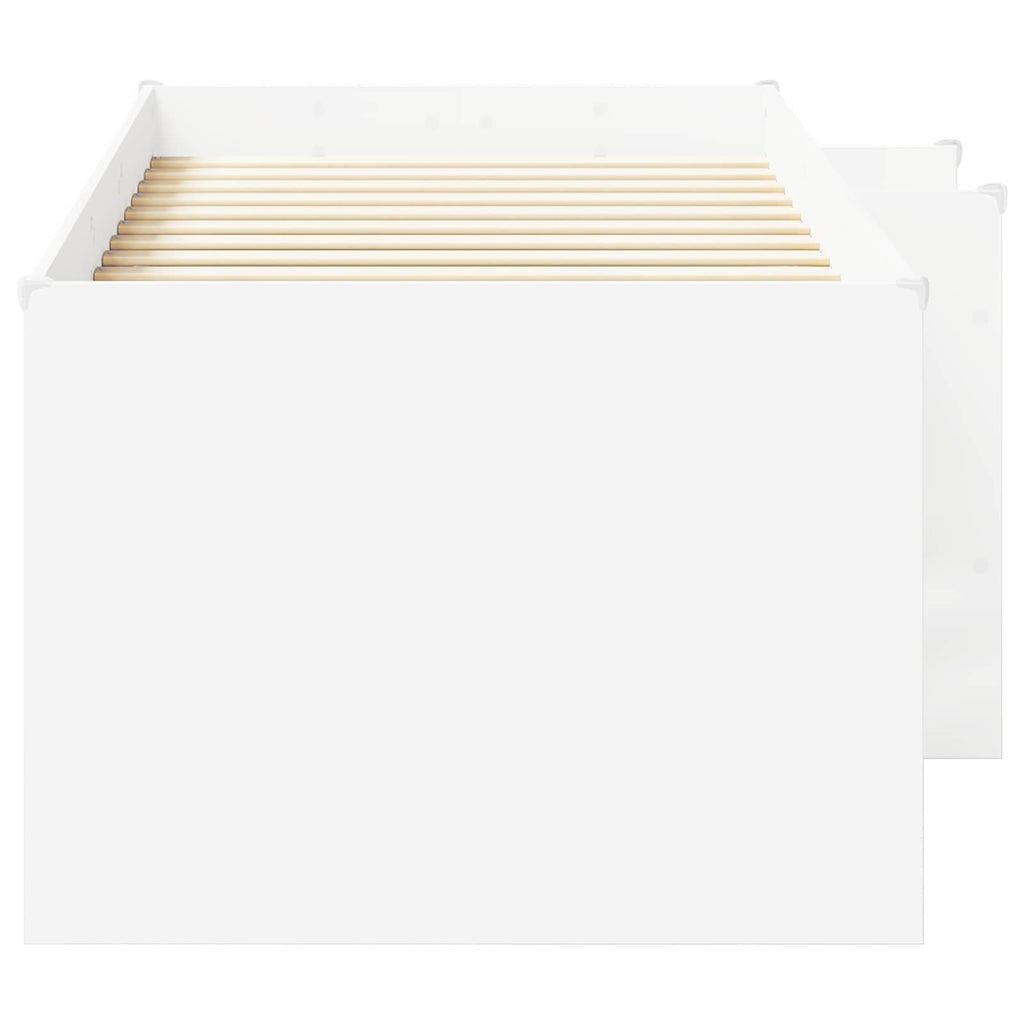 Marco de Cama Alta para Niños 2 pcs Blanco 193 x 96,1 x 68,5 cm