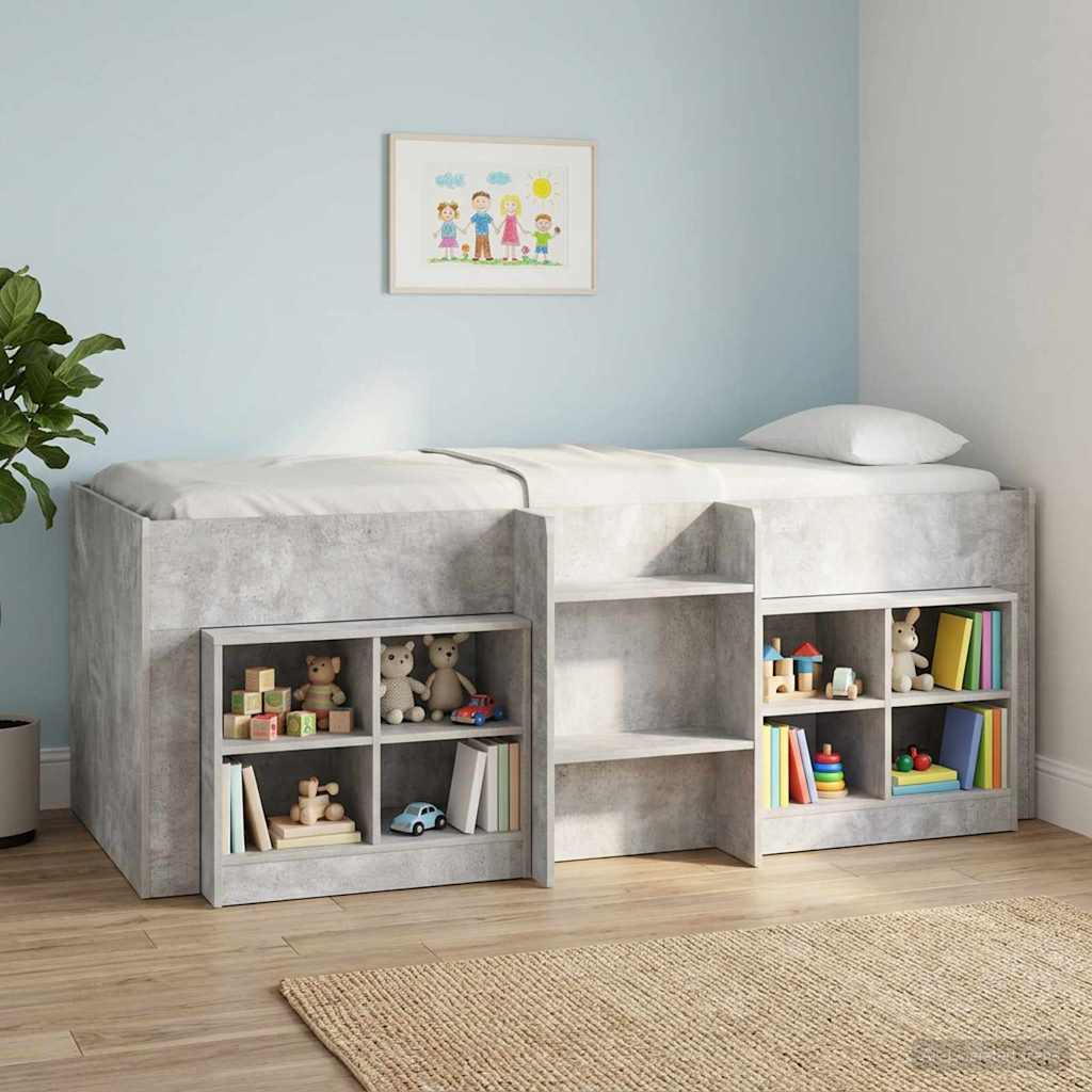 Kids' High Bed Frame 2 pcs White 193 x 96.1 x 68.5 cm