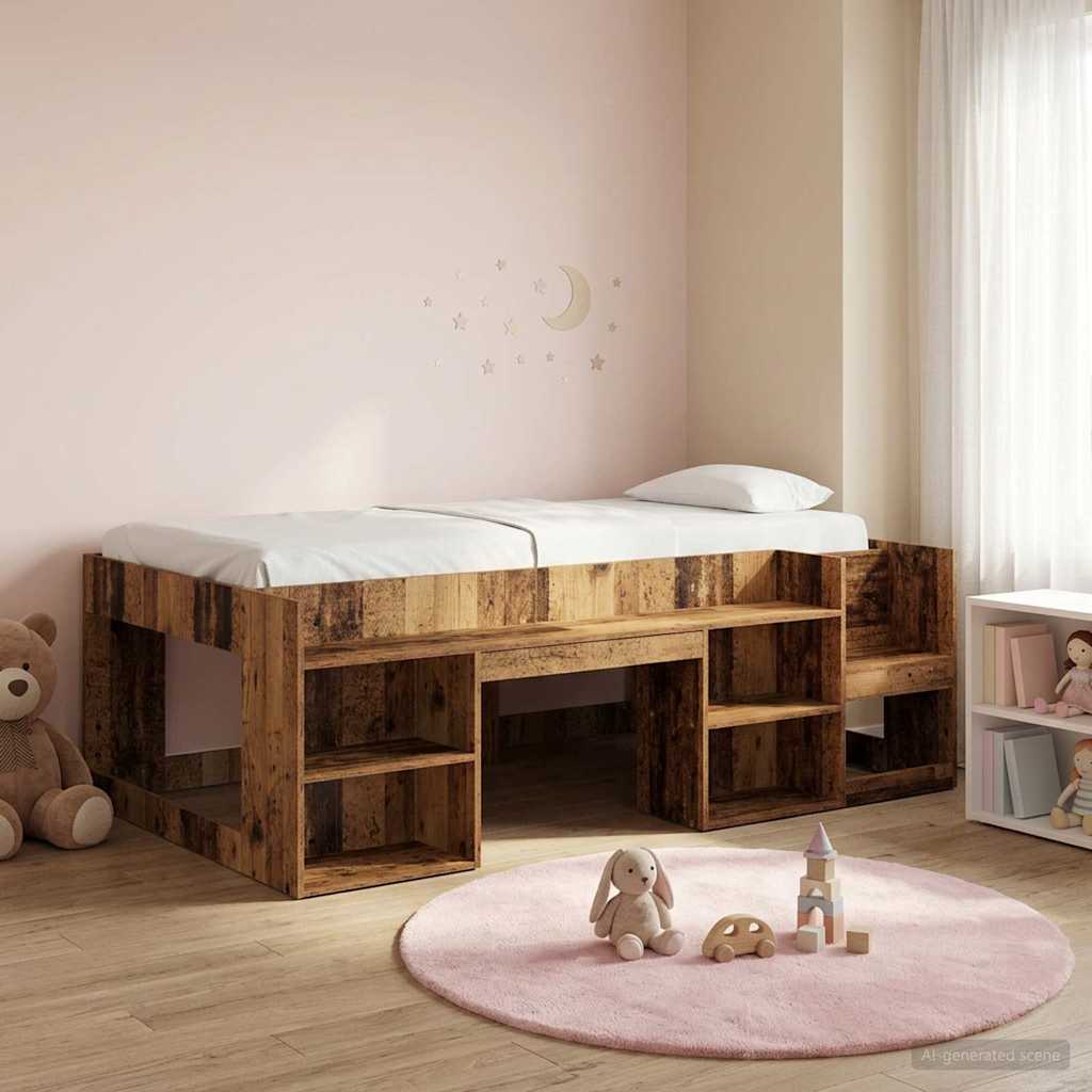 Children's Bed with Storage White 75 x 190 cm