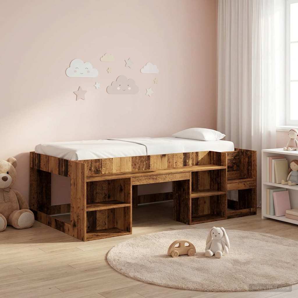 Children's Bed with Storage White 75 x 190 cm