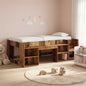 Children's Bed with Storage White 75 x 190 cm