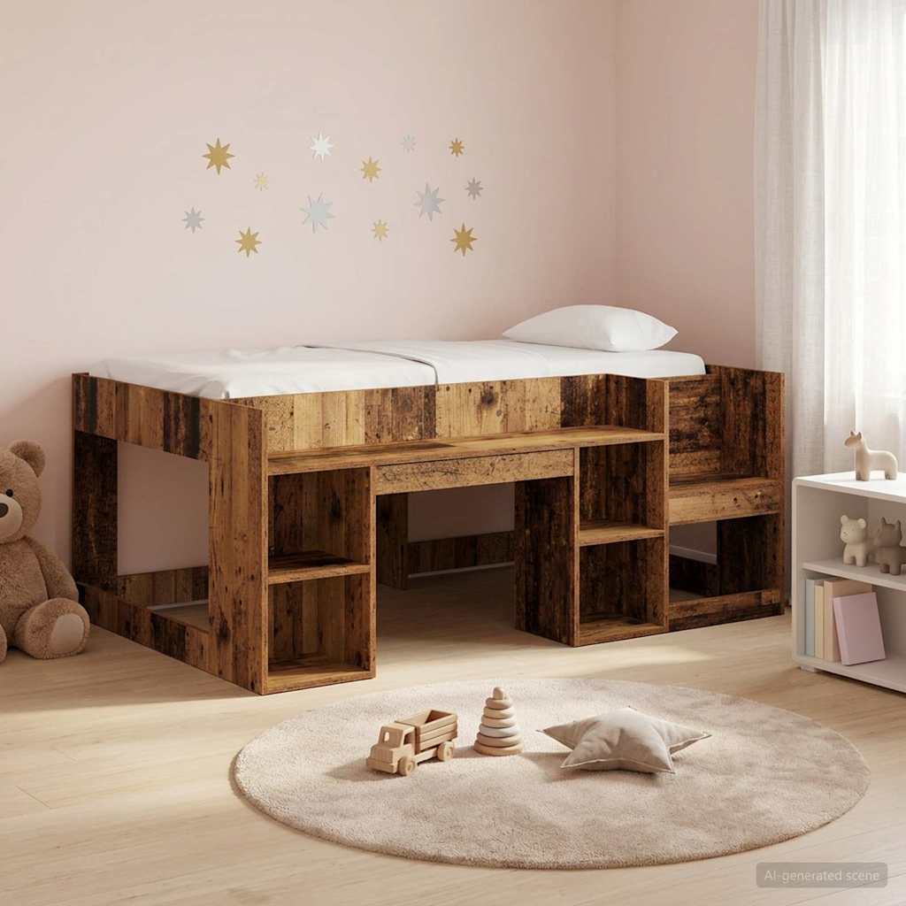 Children's Bed with Storage White 75 x 190 cm