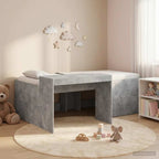 Cama alta para niños con escritorio Blanco 75 x 190 cm