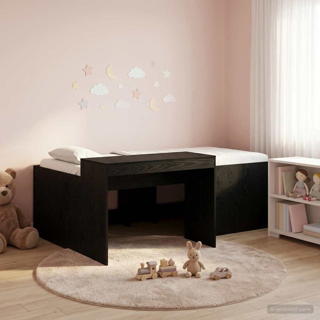 Cama alta para niños con escritorio Blanco 75 x 190 cm