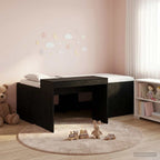 Cama alta para niños con escritorio Blanco 75 x 190 cm