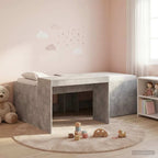 Cama alta para niños con escritorio Blanco 75 x 190 cm