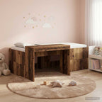 Cama alta para niños con escritorio Blanco 75 x 190 cm