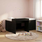 Cama alta para niños con escritorio Blanco 75 x 190 cm
