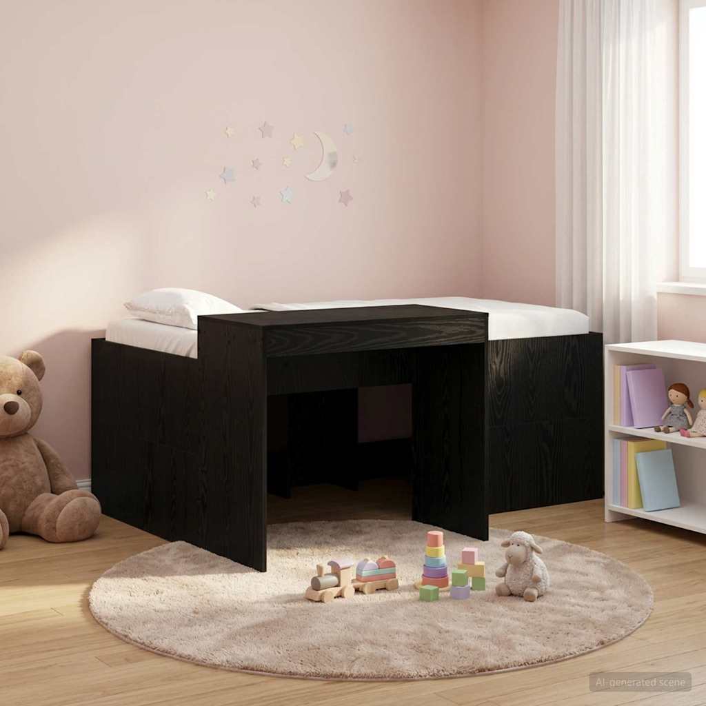 Cama alta para niños con escritorio Blanco 75 x 190 cm