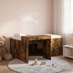 Cama alta para niños con escritorio Blanco 75 x 190 cm