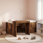Cama alta para niños con escritorio Blanco 75 x 190 cm