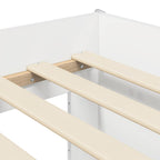 Cama alta para niños con escritorio Blanco 75 x 190 cm