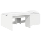 Cama alta para niños con escritorio Blanco 75 x 190 cm