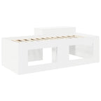 Cama alta para niños con escritorio Blanco 75 x 190 cm