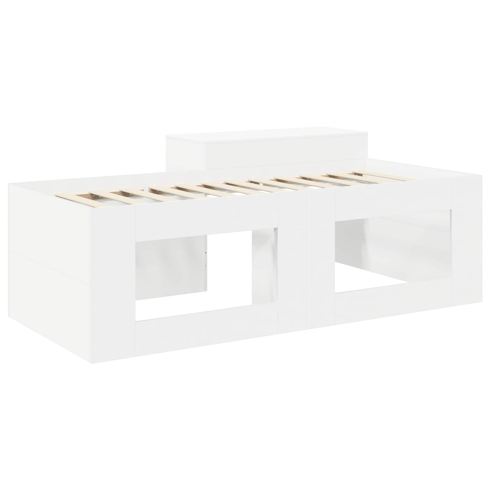 Cama alta para niños con escritorio Blanco 75 x 190 cm