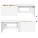 Cama alta para niños con escritorio Blanco 75 x 190 cm