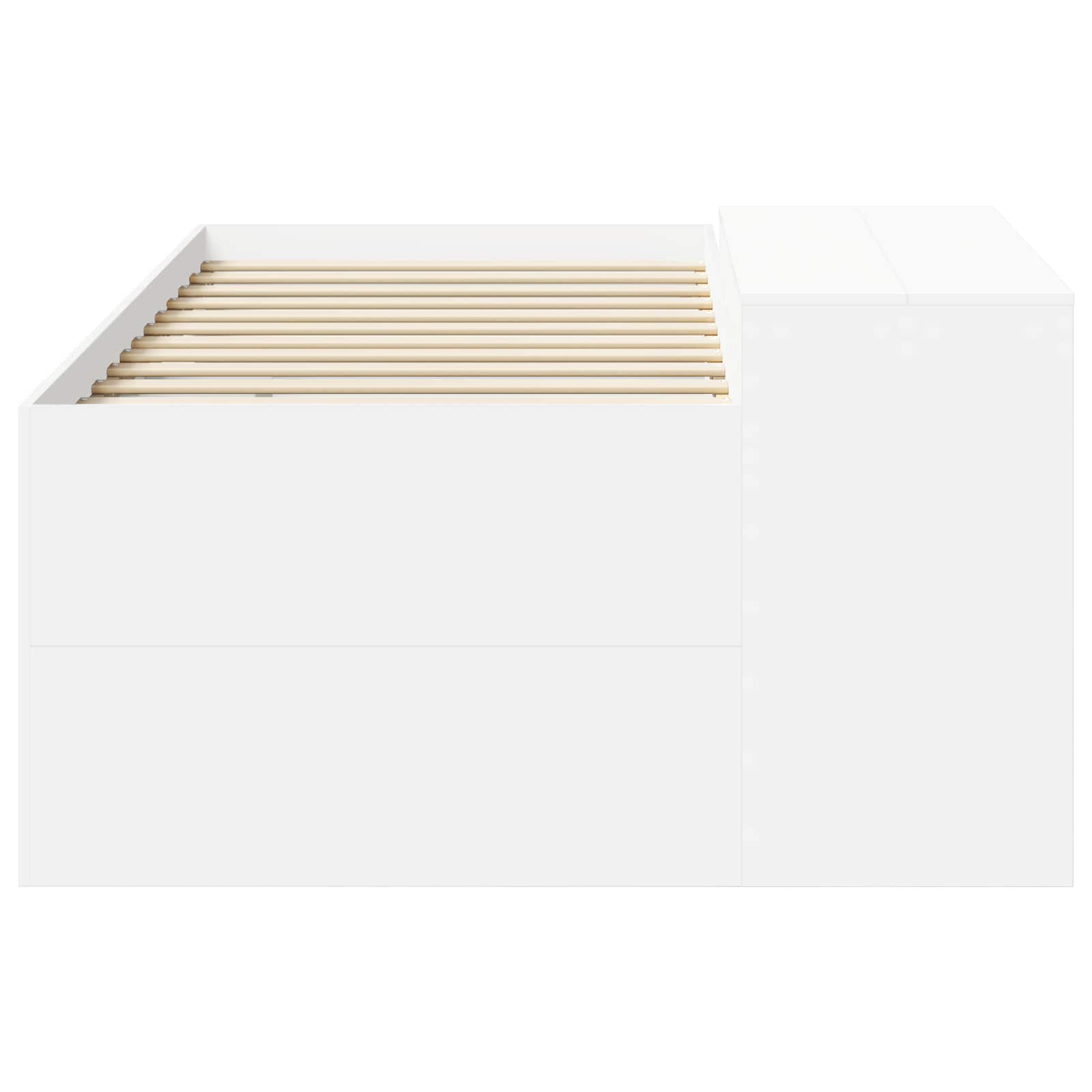 Cama alta para niños con escritorio Blanco 75 x 190 cm