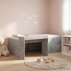 Cama alta para niños con escritorio Blanco 75 x 190 cm