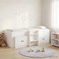 Marco de cama loft con armario con almacenamiento 3 pcs Blanco