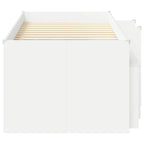 Marco de cama loft con armario con almacenamiento 3 pcs Blanco