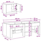 Marco de cama loft con armario con almacenamiento 3 pcs Blanco
