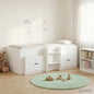 Estructura de Cama en Altura con Armario 3 pcs Blanco
