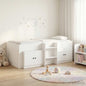 Marco de cama loft con armario con almacenamiento 3 pcs Blanco