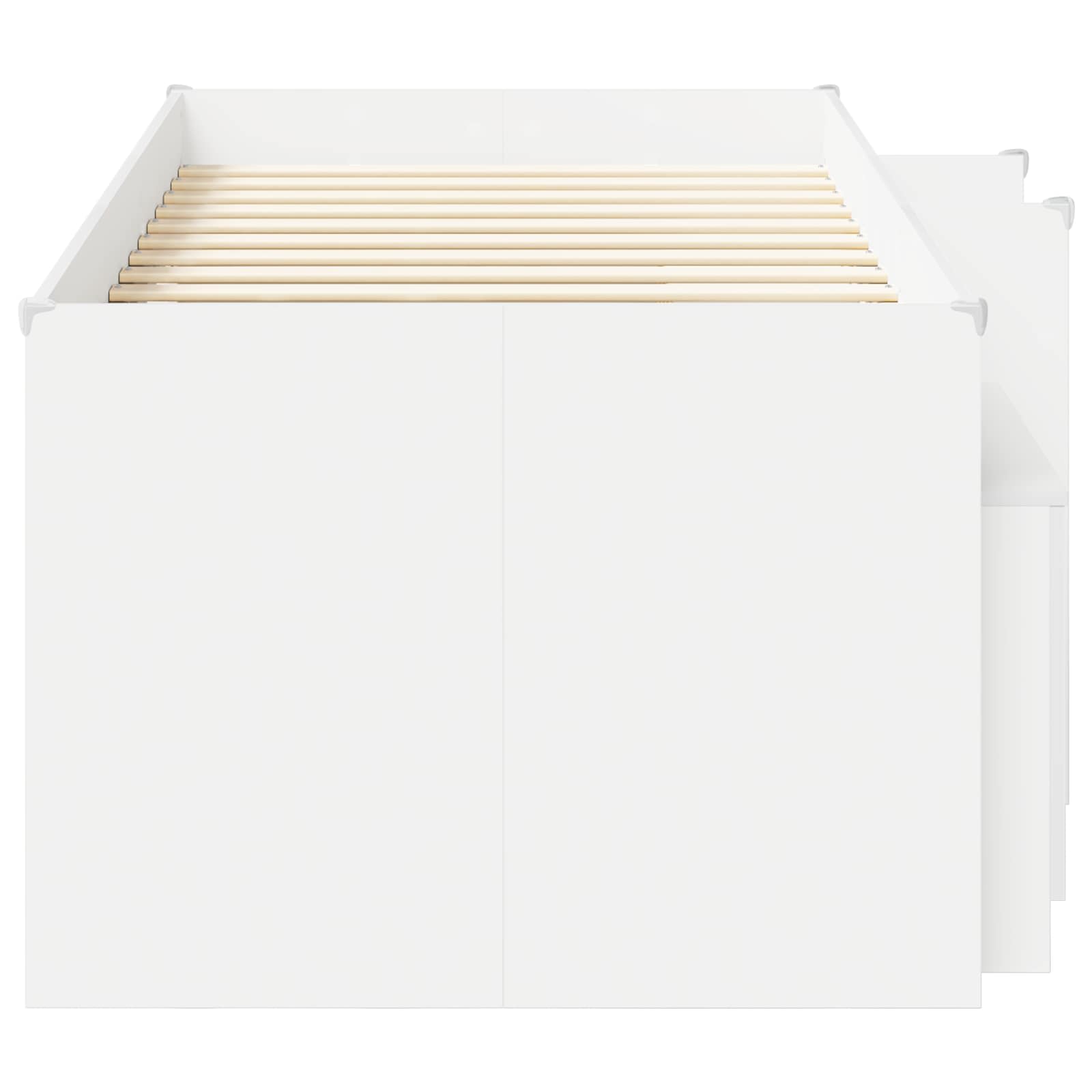 Marco de cama loft con armario con almacenamiento 3 pcs Blanco