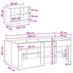 Marco de cama loft con armario con estante 3 pcs Blanco
