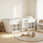 Marco de cama loft con armario con estante 3 pcs Blanco
