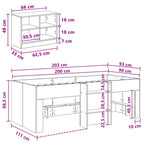 Marco de cama loft con armario con estante 3 pcs Blanco