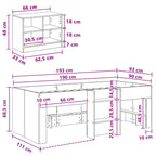 Marco de cama loft con armario con estante 3 pcs Blanco