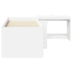 Cama alta para niños con escritorio Blanco 80 x 200 cm